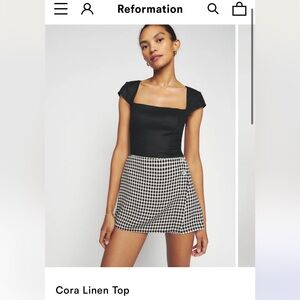 Reformation Cora Linen Top